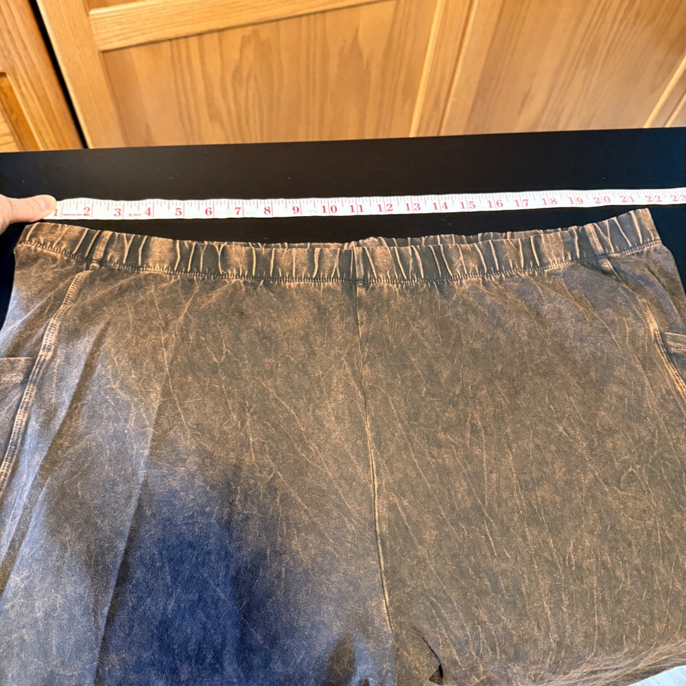 NEW Jess & Jane 2X Chocolate Brown Lantern Pants Mineral Washed - Picture 6 of 10